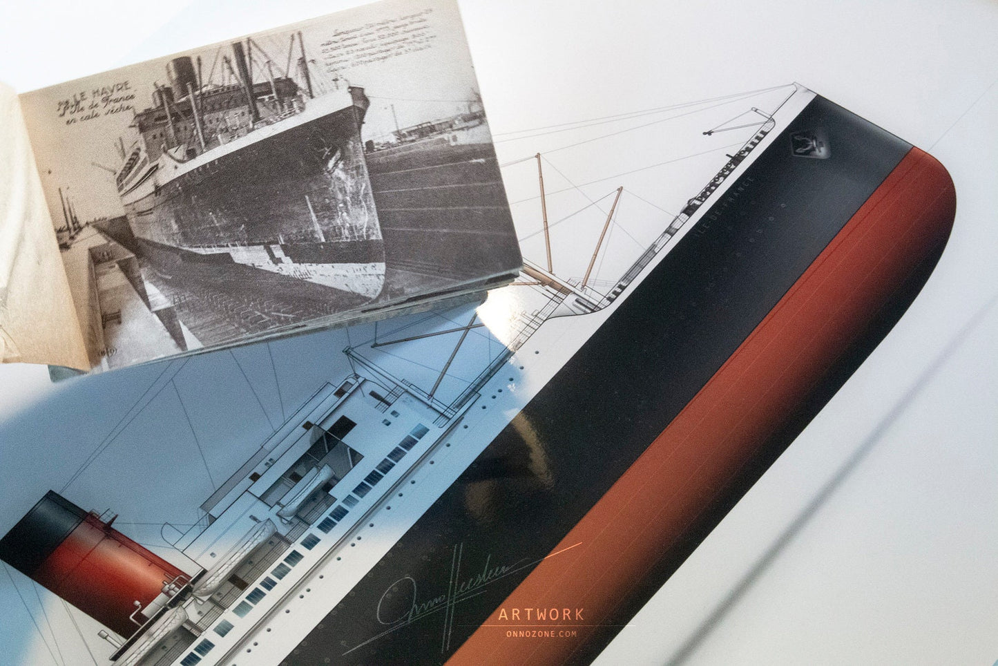SS Ile De France 1927 | Museum quality Giclée print | 1m long