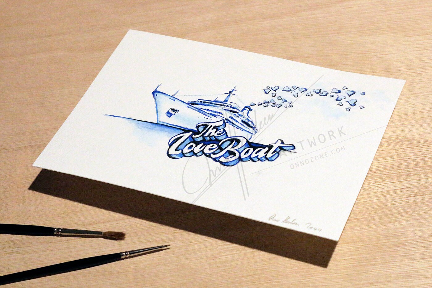 Love Boat watercolour painting | PACIFIC PRINCESS