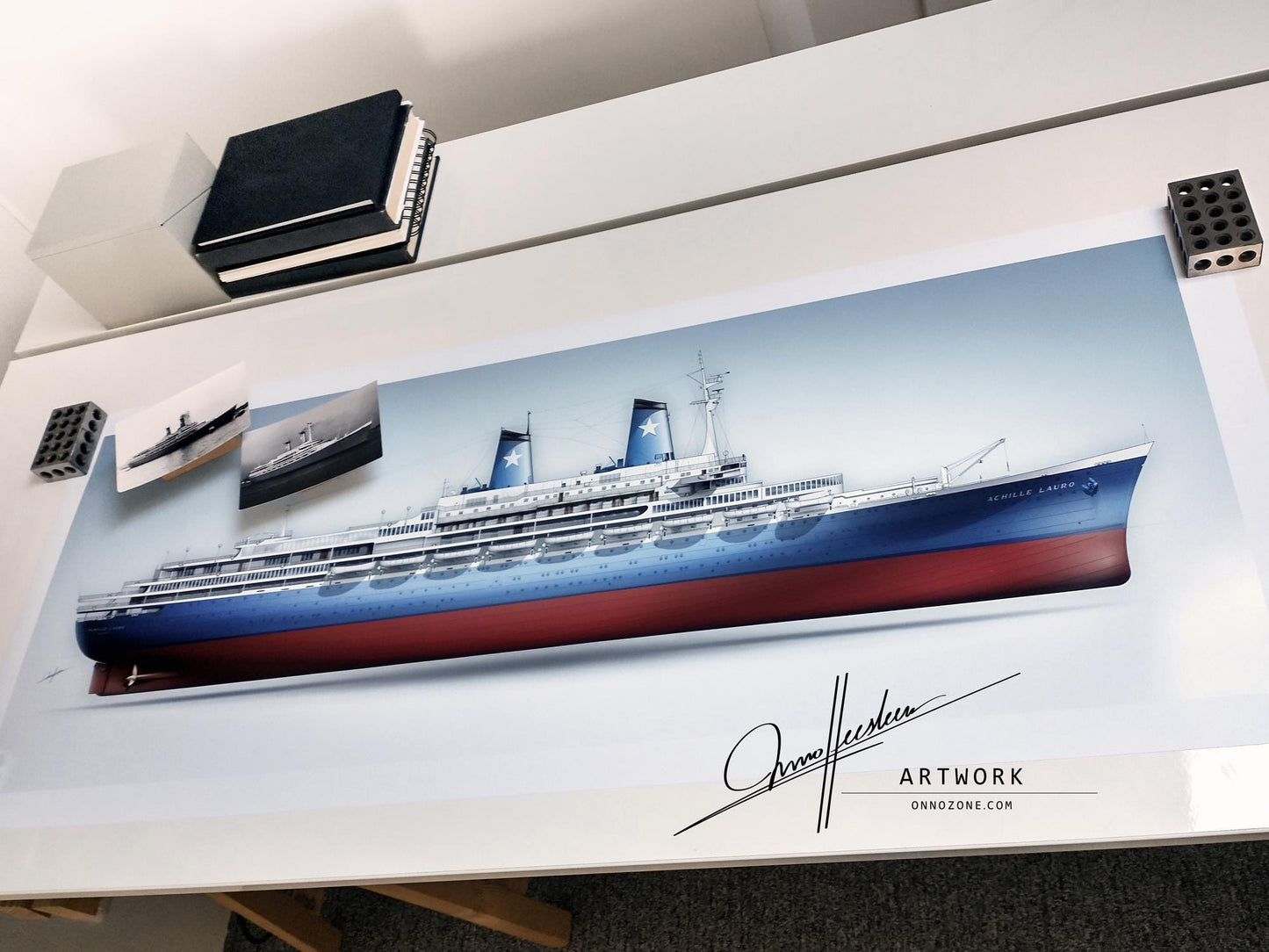 MS Achille Lauro 1965 | Museum quality Giclée print | 1m long