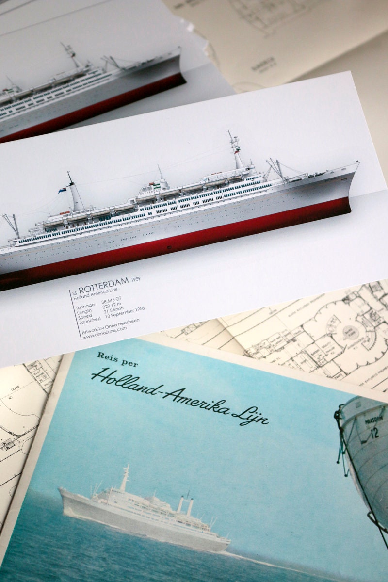 SS Rotterdam 1959 | 21x10 cm | Limited Edition